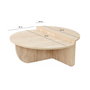 Hanah Home Mesa de café Podium Travertino
